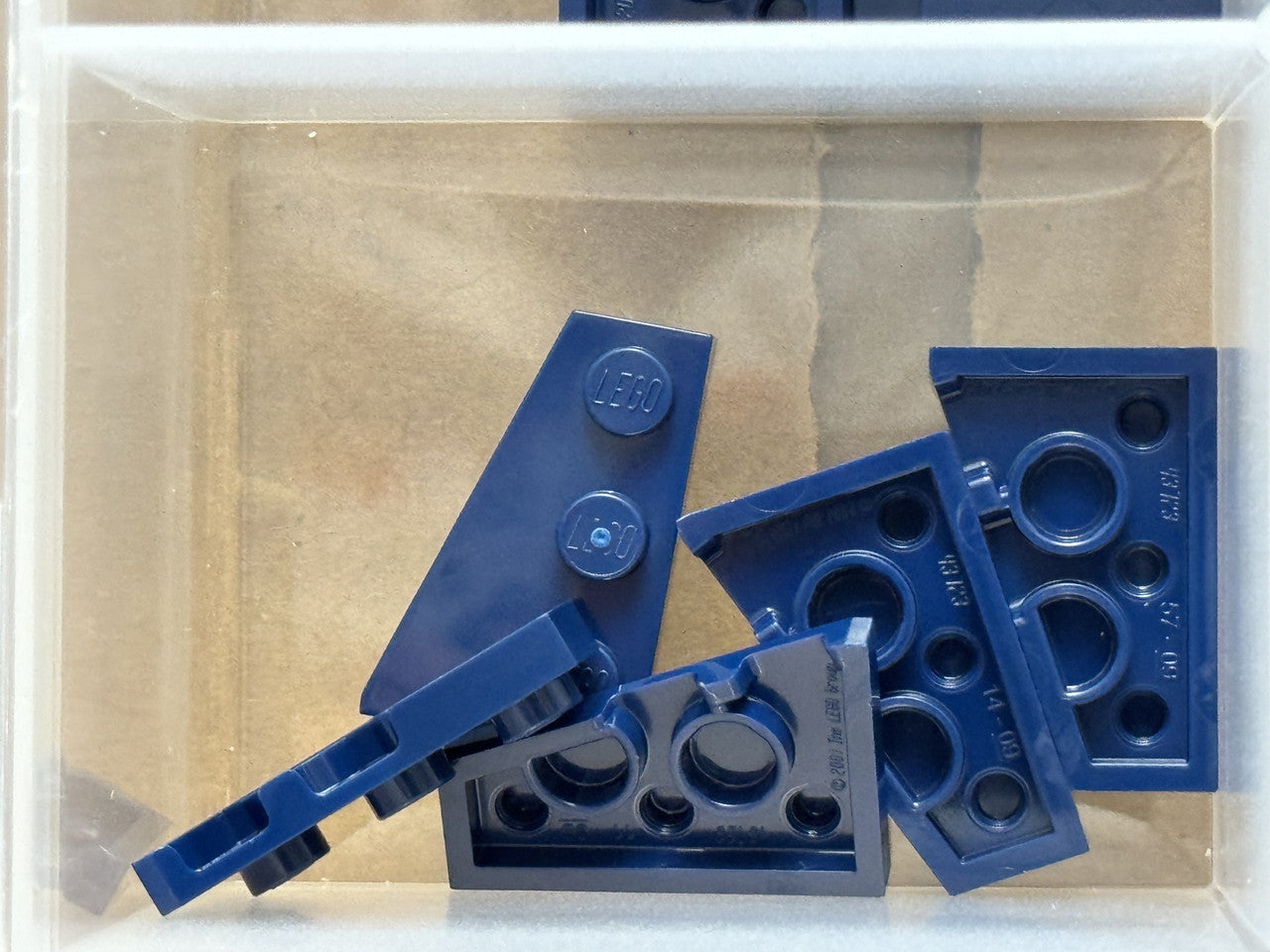 LEGO Parts - Dark Blue Wedge, Plate 3 x 2 Left - No 43723 - QTY 5
