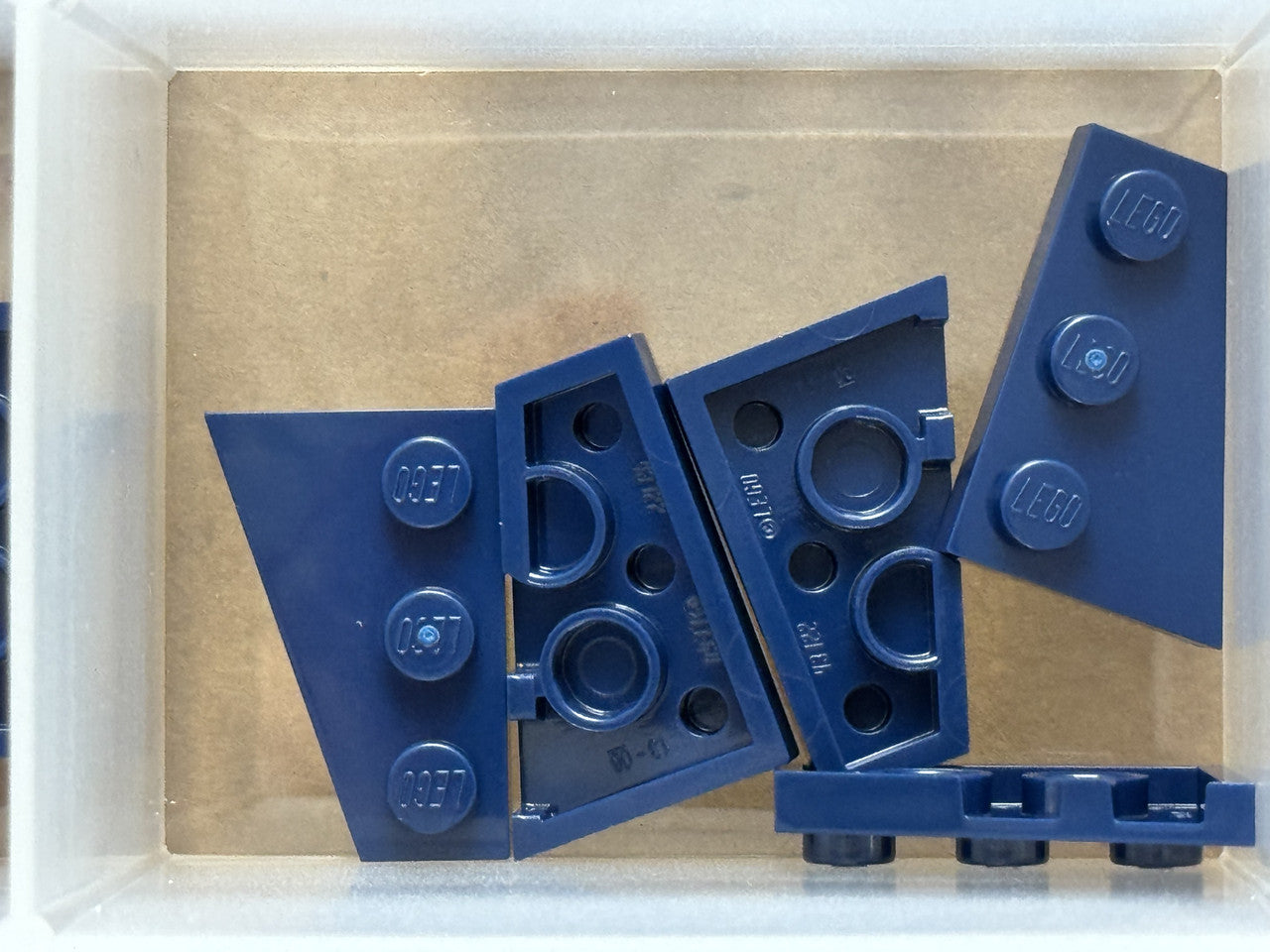 LEGO Parts - Dark Blue Wedge, Plate 3 x 2 Right - No 43722 - QTY 5