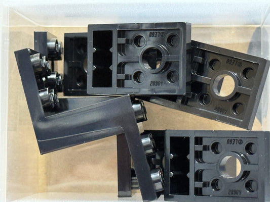LEGO Parts - Black Bracket 5 x 2 x 2 1/3 with 2 Holes - No 76766 - QTY 5