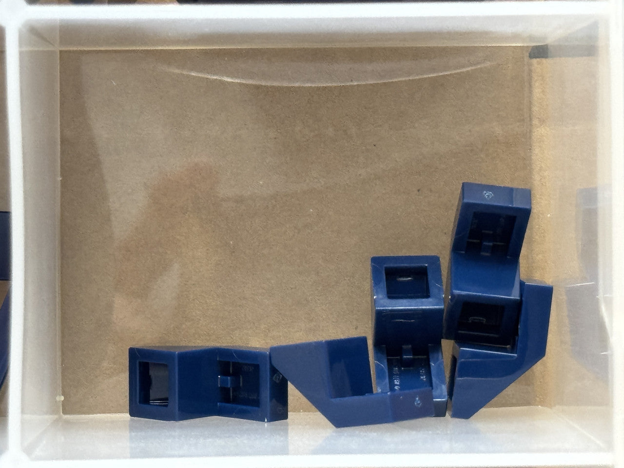 LEGO Parts - Dark Blue Slope 45 2 x 1 Cutout without Stud - No 28192 - QTY 5
