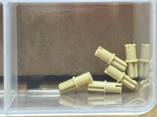 LEGO Parts - Tan Technic, Axle 1L with Pin Round Hole - No 3749 - QTY 5