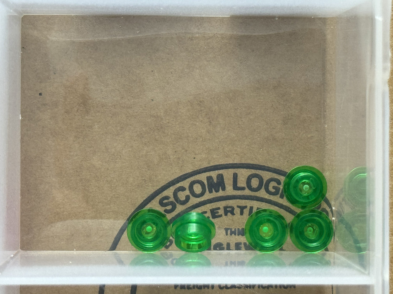 LEGO Parts - Trans-Green Plate, Round 1 x 1 - No 4073 - QTY 5