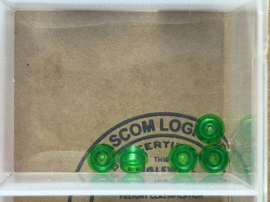 LEGO Parts - Trans-Green Plate, Round 1 x 1 - No 4073 - QTY 5