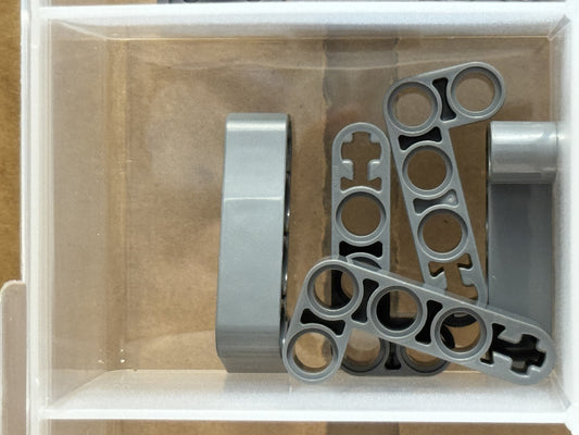 LEGO Parts - Dark Bluish Gray Technic Bent Thick L-Shape 2 4 - No 32140 - QTY 5