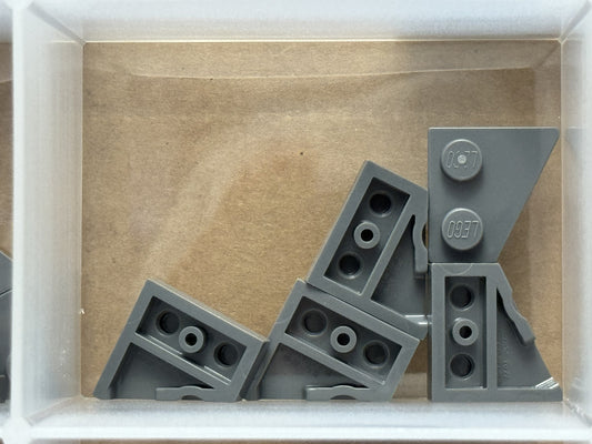 LEGO Parts - Dark Bluish Gray Wedge, Plate 2 x 2 Left - No 24299 - QTY 5