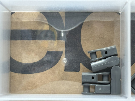 LEGO Parts - Dark Bluish Gray Bar Holder with Handle - No 23443 - QTY 5