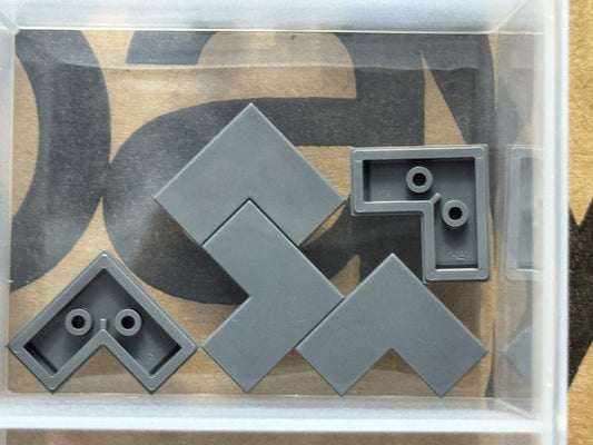 LEGO Parts - Dark Bluish Gray Tile 2 x 2 Corner - No 14719 - QTY 5