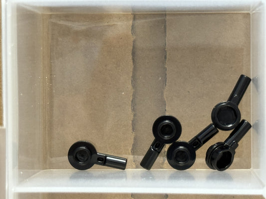 LEGO Parts - Black Bar 1L with 1 x 1 Round Plate - No 32828 - QTY 5