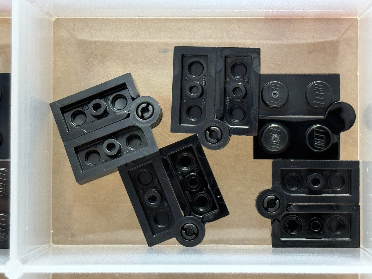 LEGO Parts - Black Hinge Plate 1 x 4 Swivel (2429 / 2430) - No 2429c01 - QTY 5