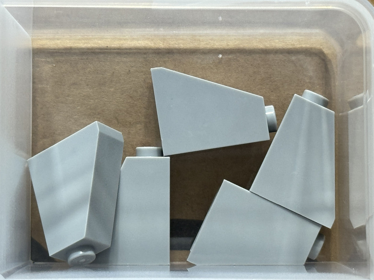 LEGO Parts - Light Bluish Gray Slope 65 2 x 1 x 2 - No 60481 - QTY 5