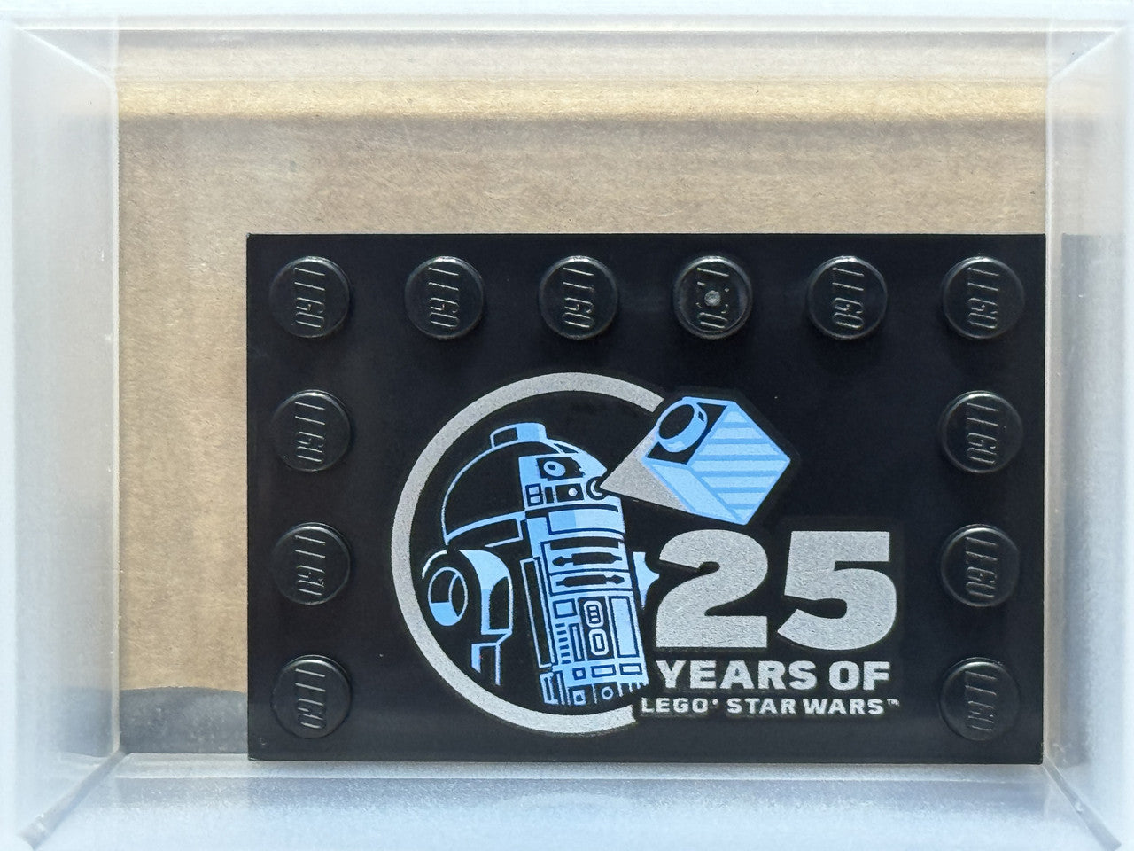 LEGO Parts - Black Tile 4 x 6 25 YEARS OF LEGO STAR WARS - No 6180pb195 - QTY 1