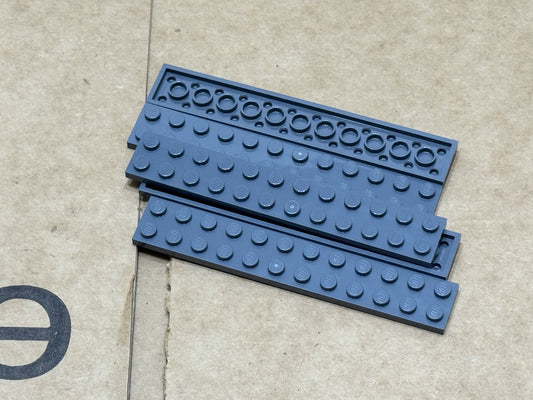 LEGO Parts - Dark Bluish Gray Plate 2 x 12 - No 2445 - QTY 5
