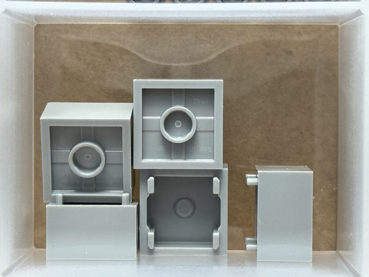 LEGO Parts - Light Bluish Gray Container, Box 2 x 2 x 1 - No 2821 - QTY 5