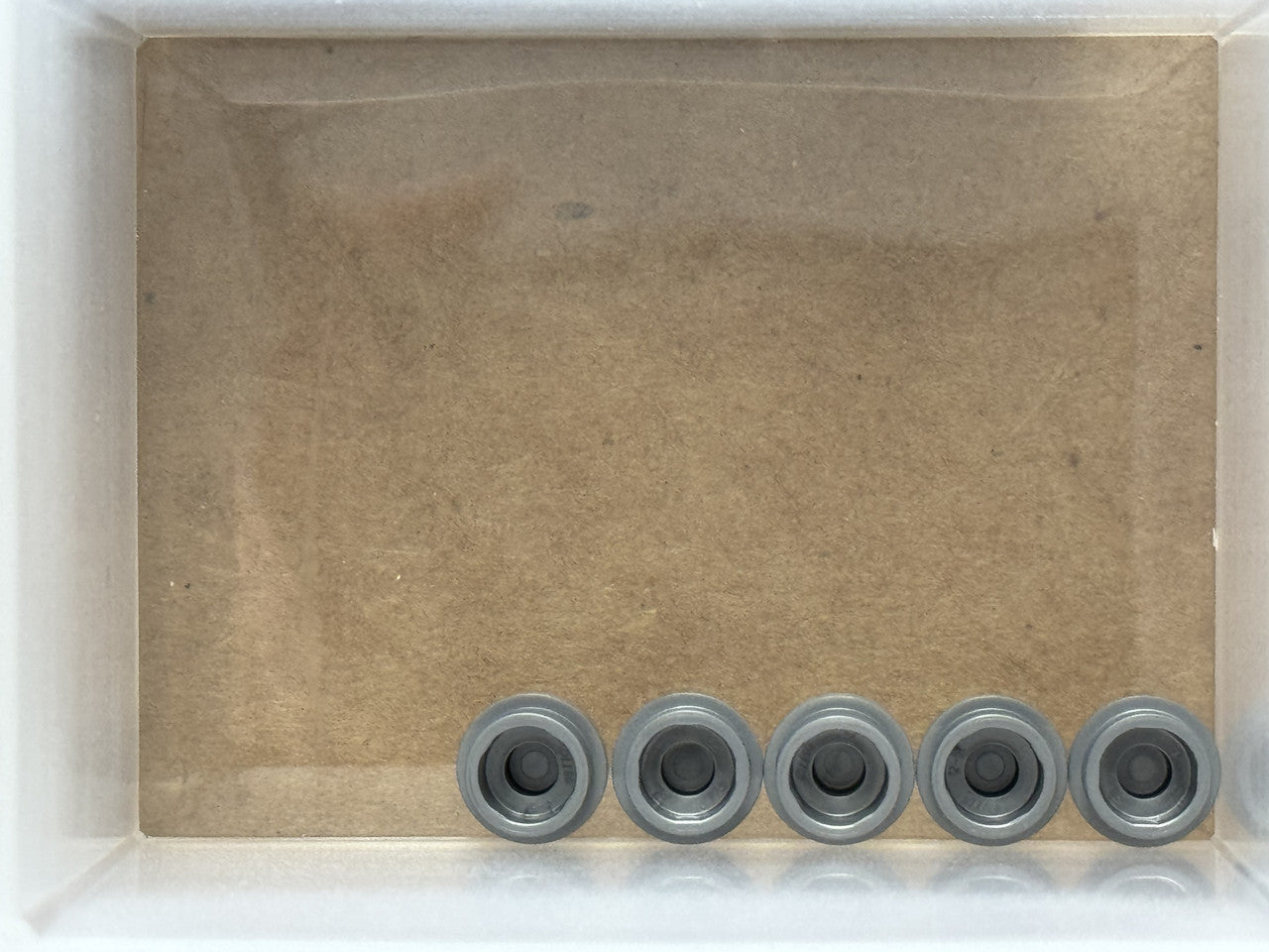 LEGO Parts - Flat Silver Plate, Round 1 x 1 - No 4073 - QTY 5