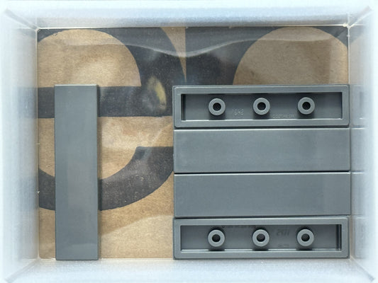 LEGO Parts - Dark Bluish Gray Tile 1 x 4 - No 2431 - QTY 5