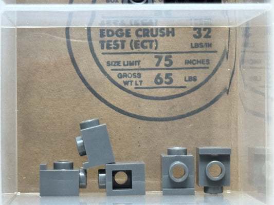 LEGO Parts - Dark Bluish Gray Brick 1 x 1 with Headlight - No 4070 - QTY 5