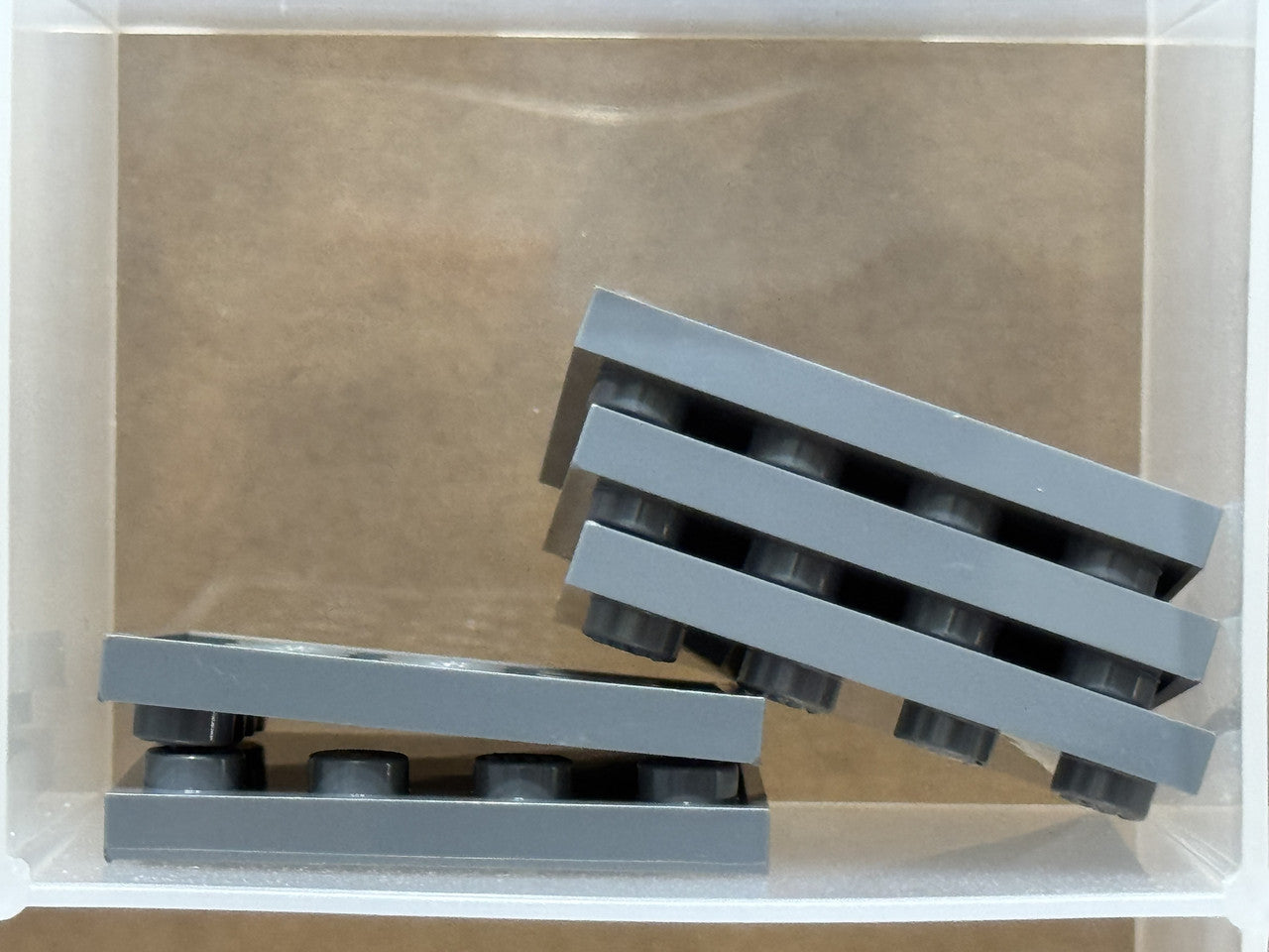 LEGO Parts - Dark Bluish Gray Tile 4 x 4 with Studs on Edge - No 6179 - QTY 5
