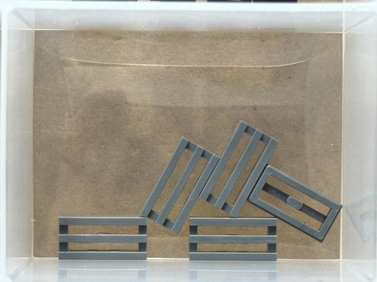 LEGO Parts - Dark Bluish Gray Tile 1 x 2 Grille - No 2412b - QTY 5