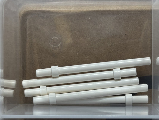 LEGO Parts - White Bar 6L with Stop Ring - No 63965 - QTY 5