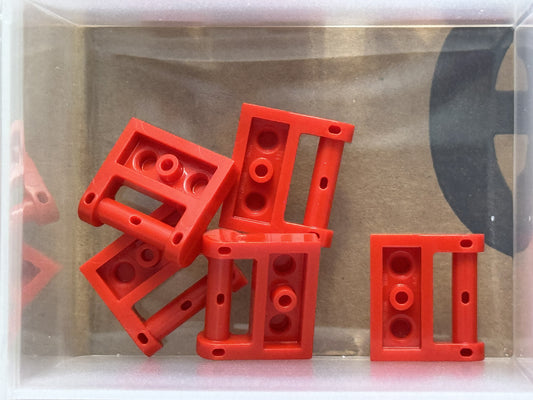 LEGO Parts - Red Plate 1 x 2 with Bar Handle on Side - No 48336 - QTY 5
