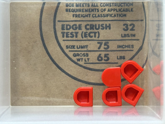 LEGO Parts - Red Tile, Round 1 x 1 Half Circle Extended - No 24246 - QTY 5