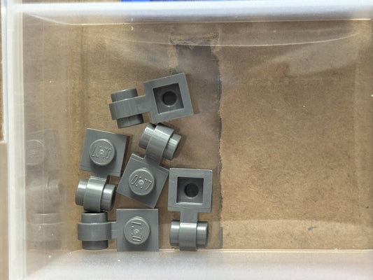 LEGO Parts - Dark Bluish Gray Plate 1 x 1 Light Attachment - No 4081b - QTY 5
