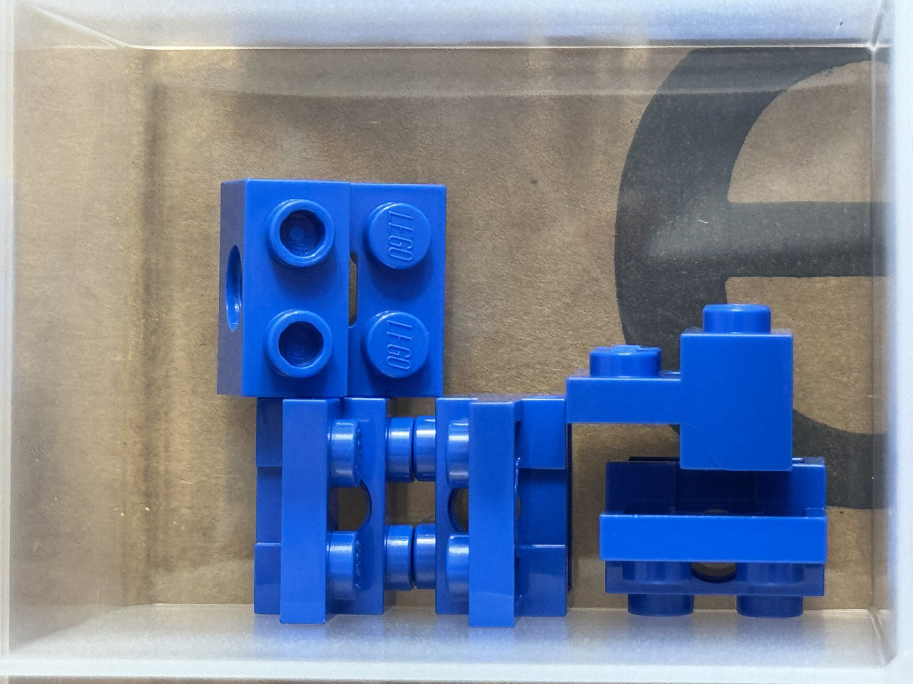 LEGO Parts - Blue Technic, Brick 1 x 2 with Hole 1 x 2 Plate - No 73109 - QTY 5
