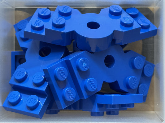 LEGO Parts - Blue Plate, Modified 2 x 6 x 2/3 Bent - No 79846 - QTY 5