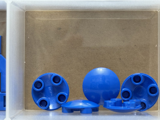 LEGO Parts - Blue Plate, Round 2 x 2 (Boat Stud) - No 2654 - QTY 5