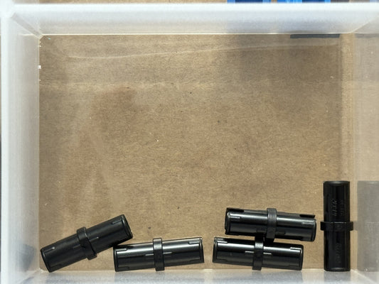 LEGO Parts - Black Technic, Pin with Short Friction Ridges - No 2780 - QTY 5