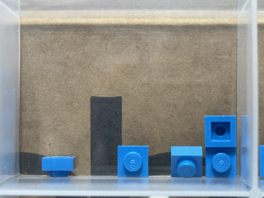 LEGO Parts - Dark Azure Plate 1 x 1 - No 3024 - QTY 5