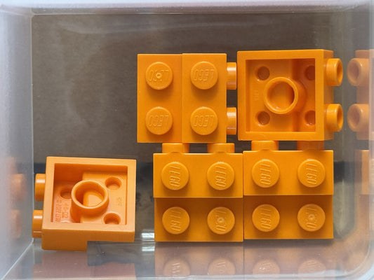 LEGO Parts - Orange Plate 2 x 2 x 2/3 with 2 Studs on Side - No 4304 - QTY 5