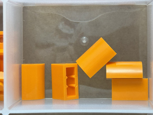 LEGO Parts - Orange Slope, Curved 1 x 2 - No 37352 - QTY 5