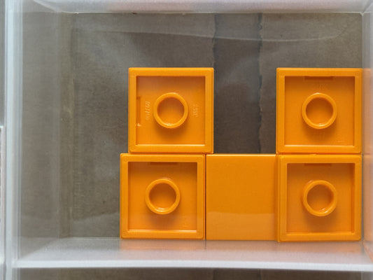 LEGO Parts - Orange Tile 2 x 2 - No 3068 - QTY 5