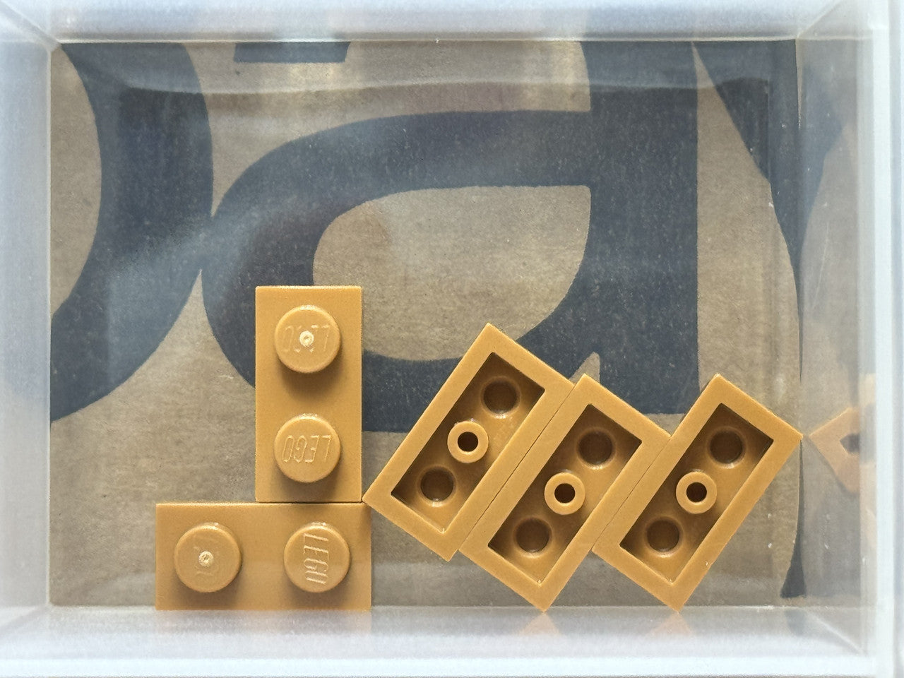 LEGO Parts - Medium Nougat Plate 1 x 2 - No 3023 - QTY 5