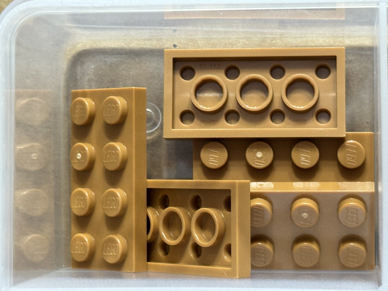 LEGO Parts - Medium Nougat Plate 2 x 4 - No 3020 - QTY 5