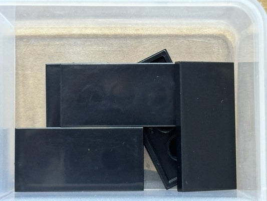LEGO Parts - Black Tile 2 x 4 - No 87079 - QTY 5