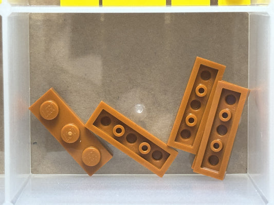 LEGO Parts - Dark Orange Plate 1 x 3 - No 3623 - QTY 5