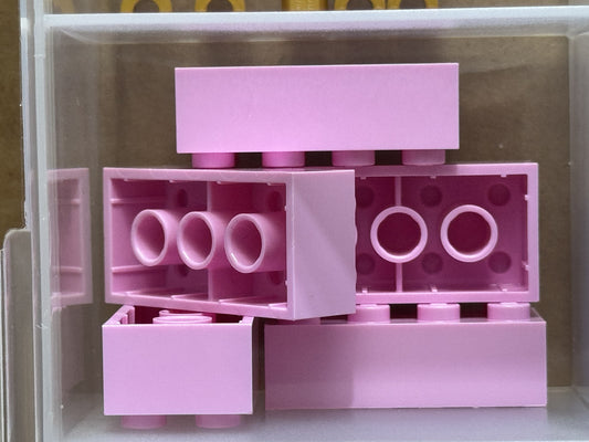 LEGO Parts - Bright Pink Brick 2 x 4 - No 3001 - QTY 5