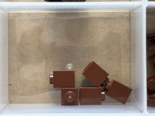 LEGO Parts - Reddish Brown Brick 1 x 1 - No 3005 - QTY 5