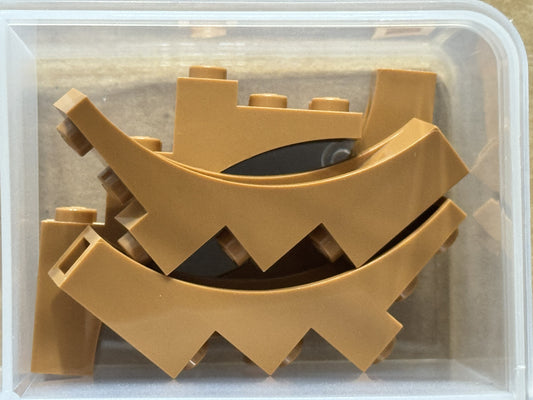 LEGO Parts - Medium Nougat Arch 1 x 5 x 4 - Continuous Bow - No 2339 - QTY 5