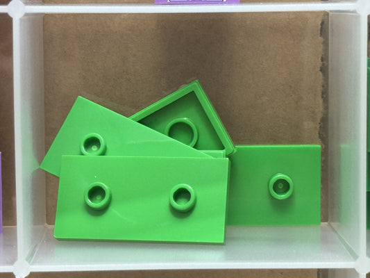 LEGO Parts - Bright Green Plate 2 x 4 with 2 Studs (Jumper) - No 65509 - QTY 5