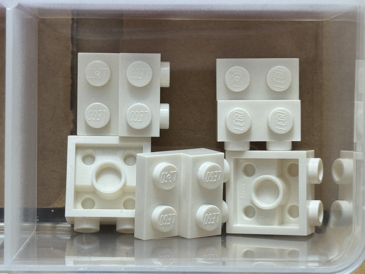 LEGO Parts - White Plate 2 x 2 x 2/3 with 2 Studs on Side - No 99206 - QTY 5