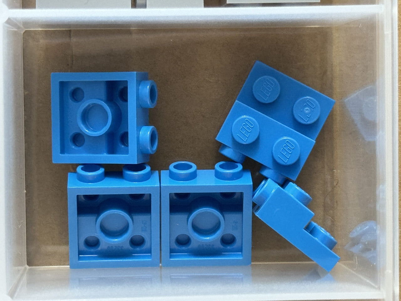 LEGO Parts - Dark Azure Plate 2 x 2 x 2/3 2 Studs on Side - No 99206 - QTY 5