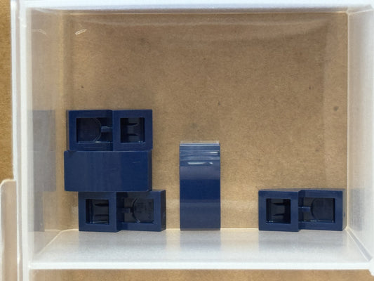 LEGO Parts - Dark Blue Slope, Curved 2 x 1 x 2/3 - No 11477 - QTY 5