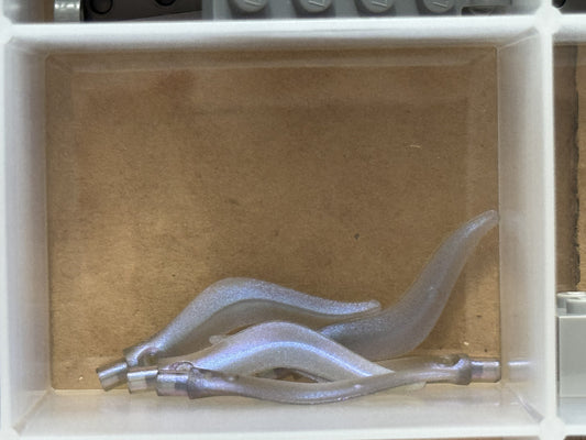 LEGO Parts - Satin Trans-Brown Wave Rounded Curved Single - No 69858 - QTY 5