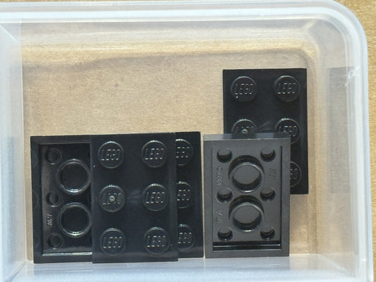 LEGO Parts - Black Plate 2 x 3 - No 3021 - QTY 5