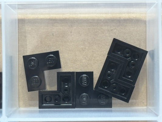 LEGO Parts - Black Plate 2 x 2 Corner - No 2420 - QTY 5