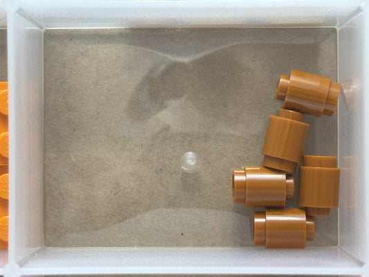 LEGO Parts - Dark Orange Brick, Round 1 x 1 - No 3062 - QTY 5