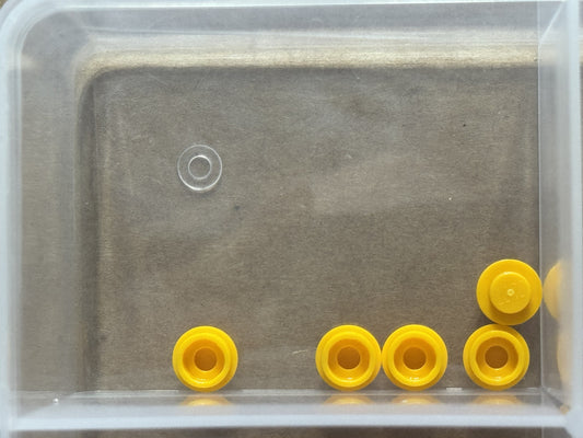 LEGO Parts - Bright Light Orange Plate, Round 1 x 1 - No 4073 - QTY 5